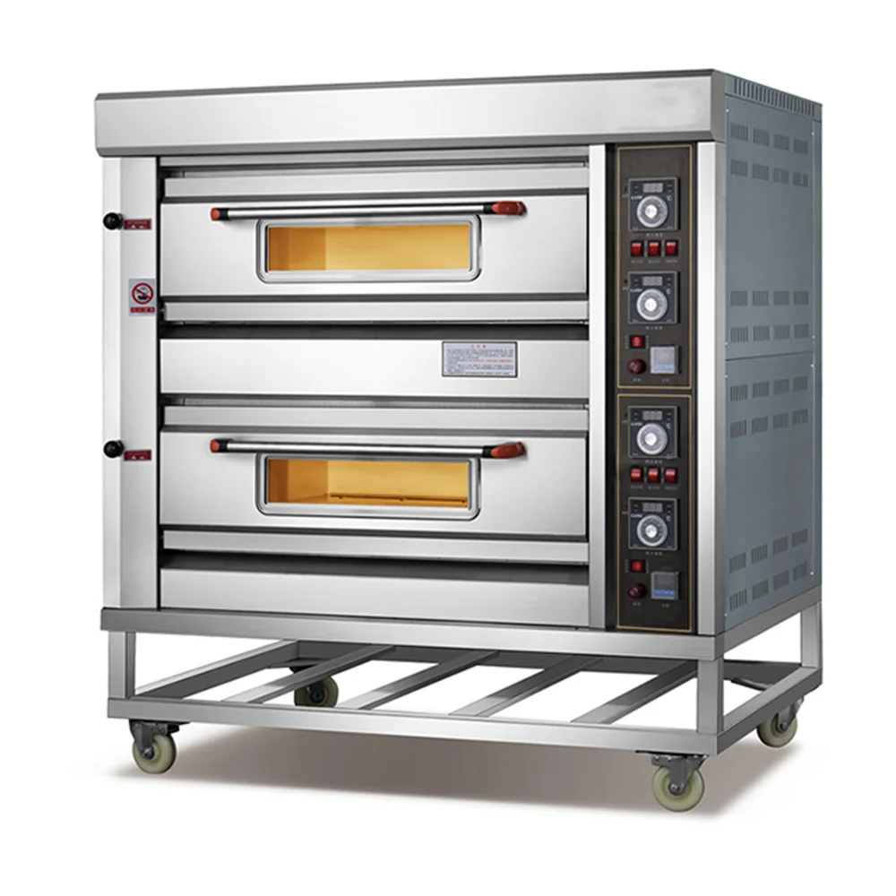 

2 Deck 4 Tray Commercial Pizza Cake Bread Baking Oven Bakery Equipment Electric Oven With CE