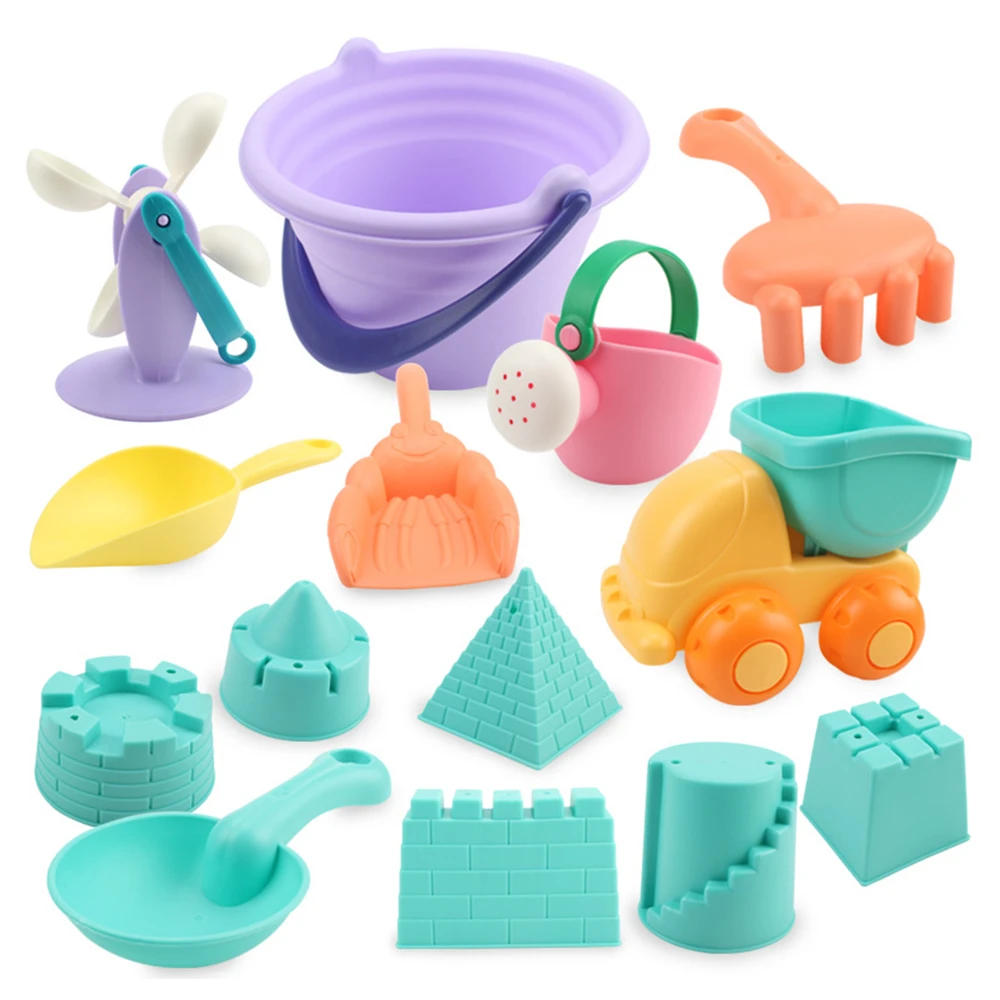 Beach-Toys Sandbox-Set-Kit Sand-Water Kids Children Cart Play for Summer 5-22pcs
