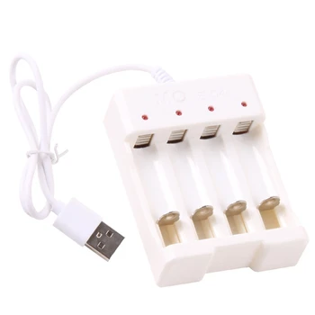

Universal 4 Slots USB Smart Charger For AA/AAA 5 No. 7 Number Battery Intelligent Fast Charging Stand Rechargeable Li-ion Cell