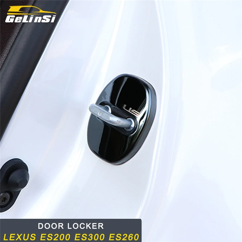 

GELINSI Car Styling Door Gate Locker Lock Cap Cover Trim Frame Sticker Interior Accessories for Lexus ES 2018 ES200 ES300 ES260