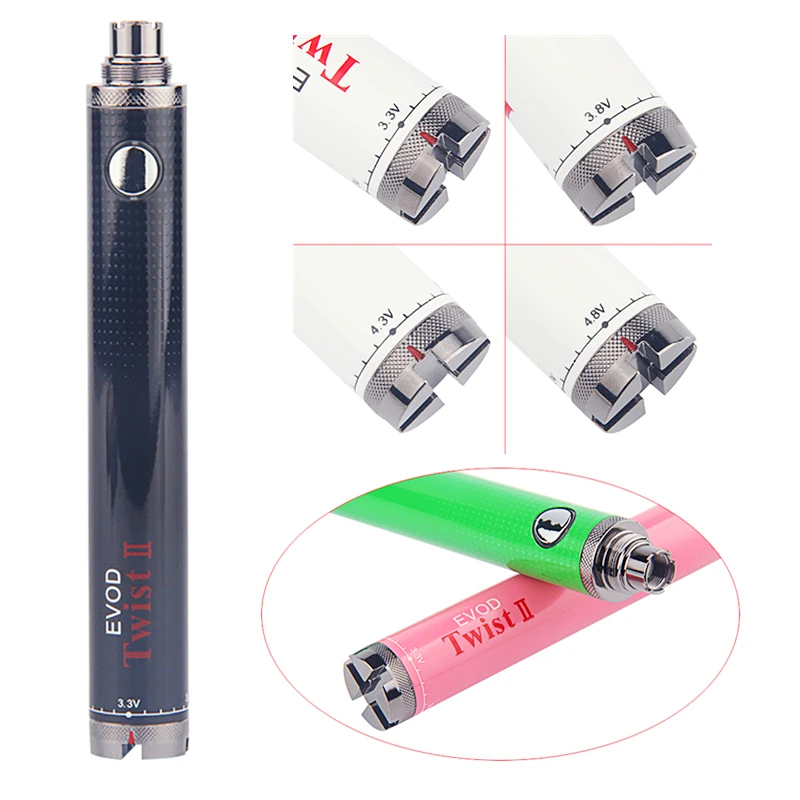1 шт. EVOD Twist II 2 испаритель с переменным напряжением 3 В ~ 4 8 в вейп мод электронная