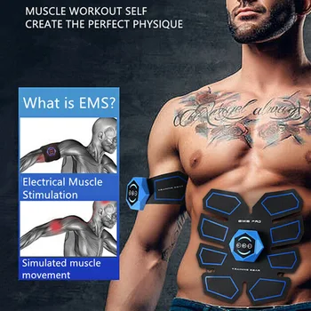 

Men Women Abdominal Muscles Sticker Electric Stimulator Training Fitness Toning Belt Lazy Fitness Mat Abdominal Fat Loss Fitness