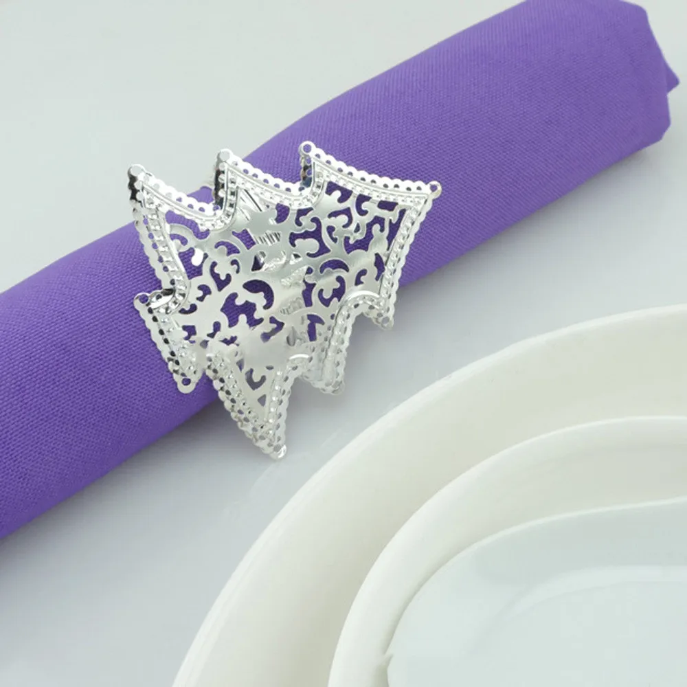 Christmas Santa Claus Napkin Ring Christmas Tree Table Decor Napkin Holder for Christmas Dinner