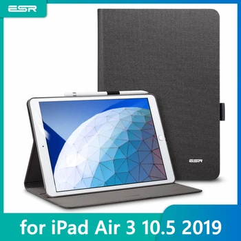 

ESR Case for iPad Air 3 2019 Simplicity Oxford Cloth PU Leather Smart Cover Folio with Pencil Holder for iPad Air 3 10.5" 2019