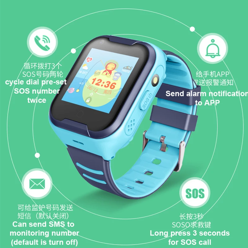 4G Смарт часы Дети Водонепроницаемый IPX7 Smartwatch малыш Wifi gps видео вызов монитор трекер часы студентов наручные часы Дети