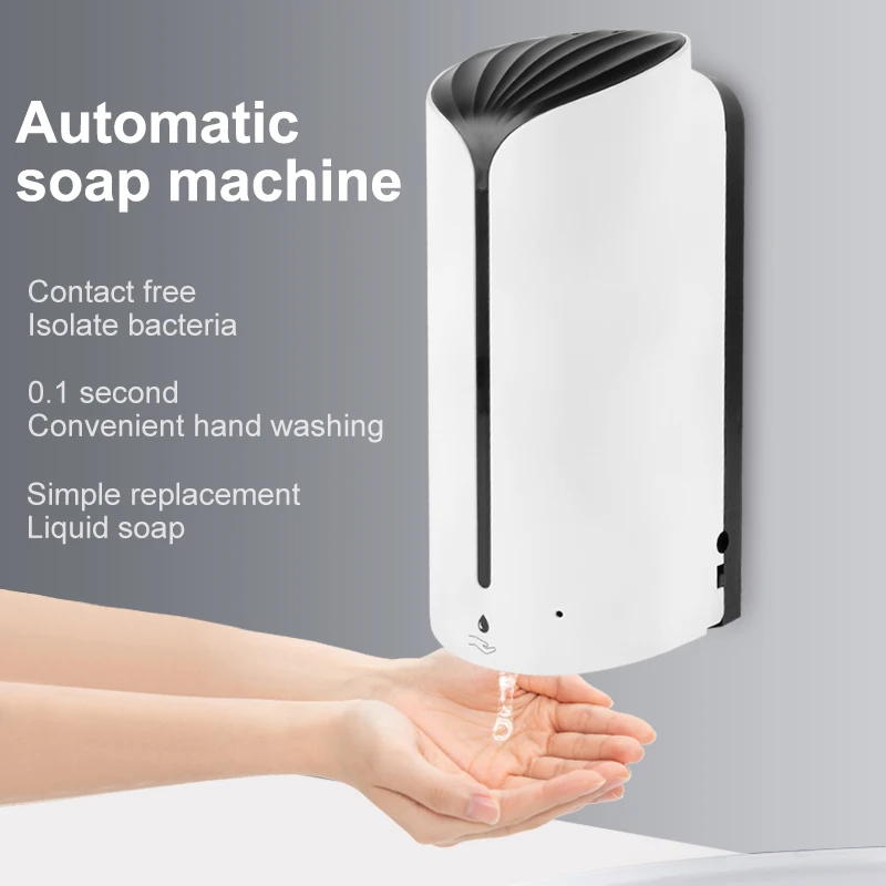 

1200ml Automatic Sensor Hand Disinfection Machine Touchless Wall-Mounted Soap Dispenser Drip Style For Bathroom Kitchen Tools