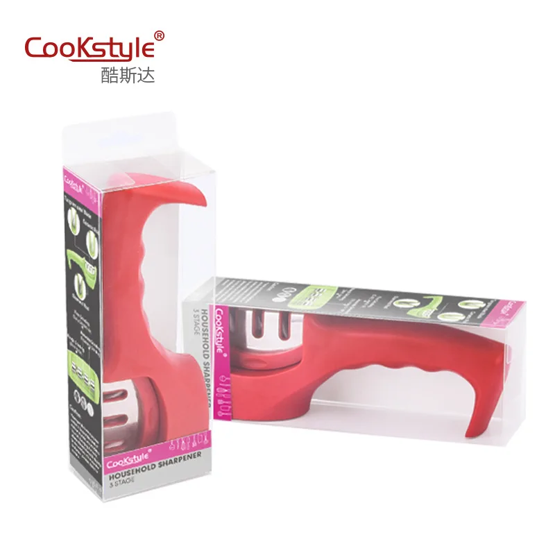 

New Style Kitchen Tools Tungsten Steel Ceramic Sharpening Stone Multi-functional Fast Hand-Held Household Sharpener