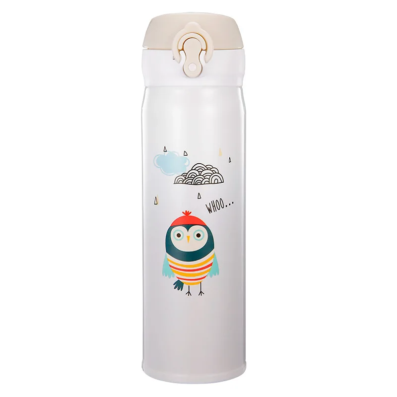 Вакуумная колба в форме Совы из мультфильма, термос, бутылки для воды 350/500 мл, 304 термос из нержавеющей стали, стакан, чашки, чайная кружка, Термокружка