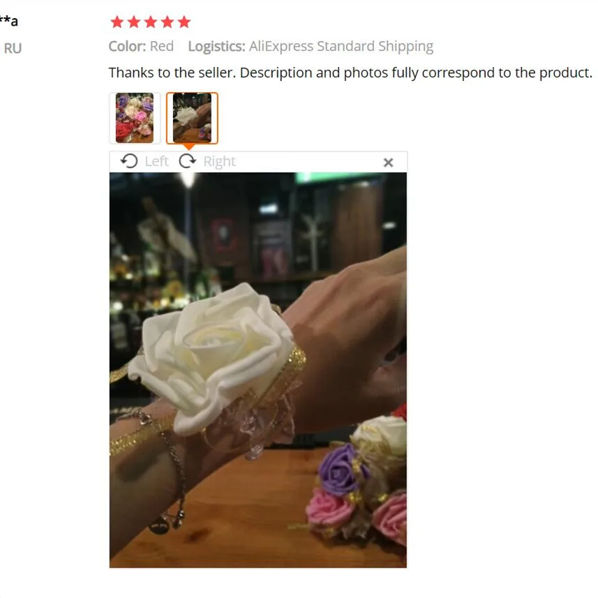 Свадебное украшение розовое запястье корсаж ручная работа цветок позолота