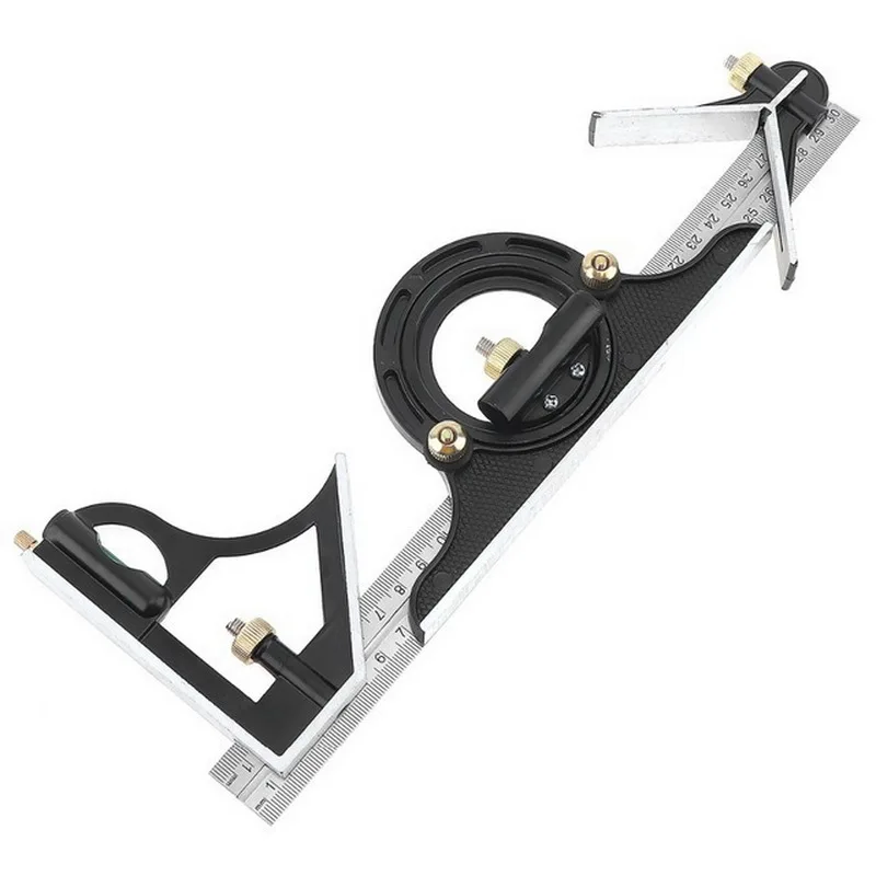 

1pcs 300mm High Precision Protractor Multi-function Professional Tools Combination Square Angle Ruler Carpenter Measuring Tool