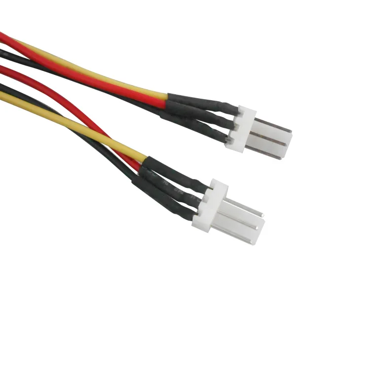 2 x 3Pin папа к гнездовой сплиттер адаптер питания кабель 12 дюймов для ПК Шасси