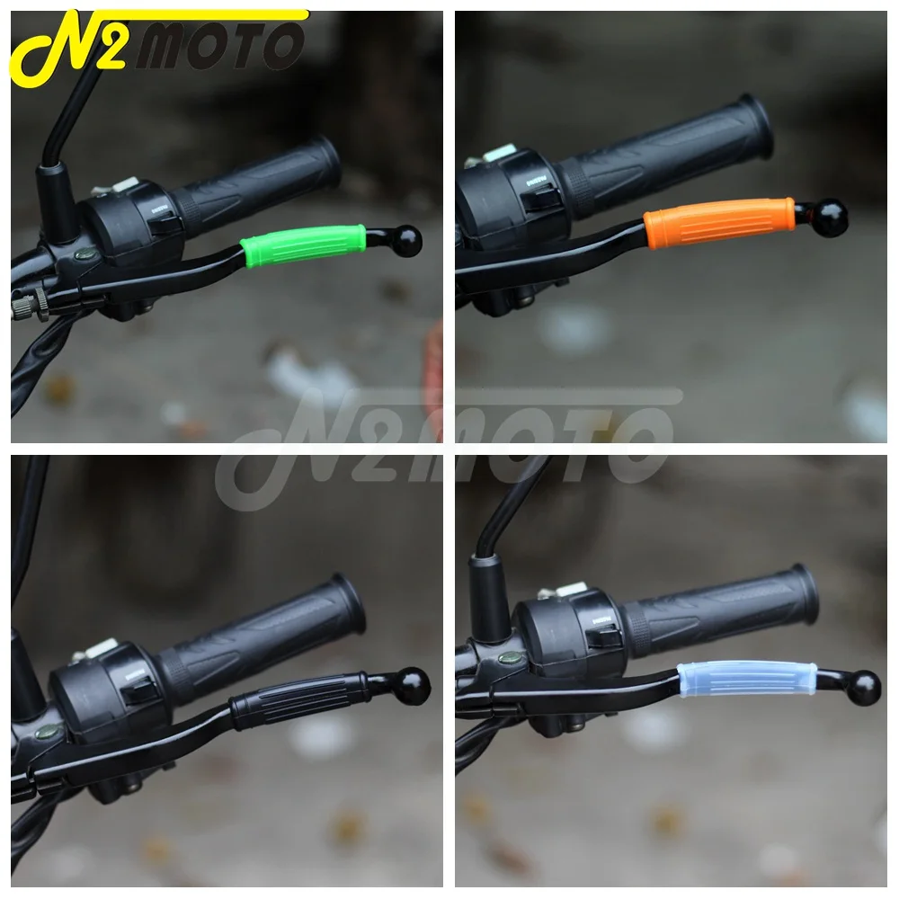 Красные синие черные прозрачные оранжевые мотоциклетные резиновые ручки для