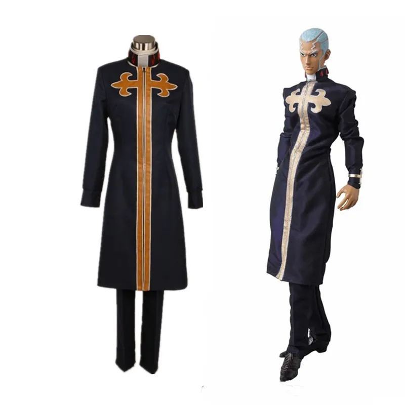

Anime JoJo's Bizarre Adventure Enrico Pucci Cosplay Costume Halloween Uniform Outfit Christmas Fancy Suits Custom Made Free Ship
