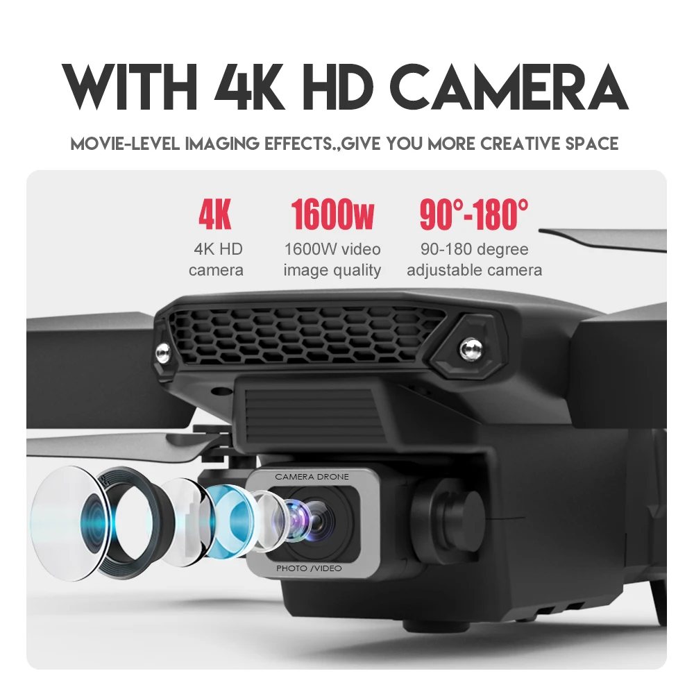Drone Mini E525 Pro HD 4K 1080P Camera Obstacle Avoidance