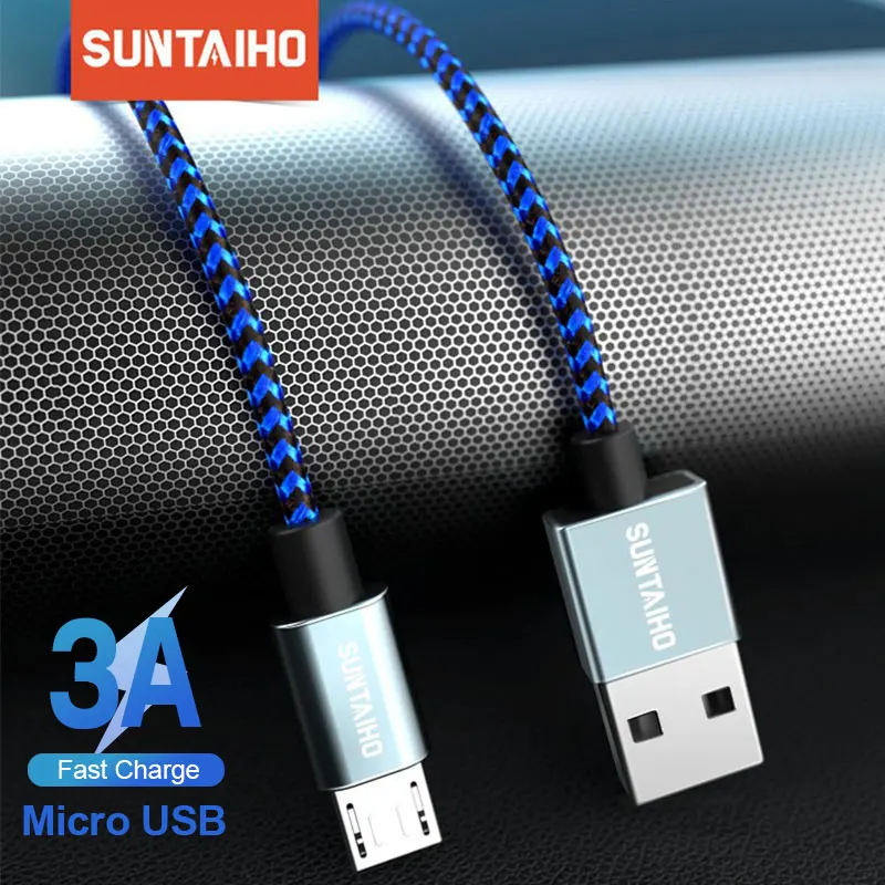 Suntaiho микро USB кабель 3A быстрой зарядки для Samsung S7 Redmi Note 5 Pro Android мобильный телефон