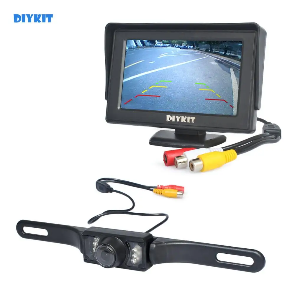 DIYKIT 4 3 &quotTFT LCD Автомобильный монитор заднего вида Комплект Заднего IR HD