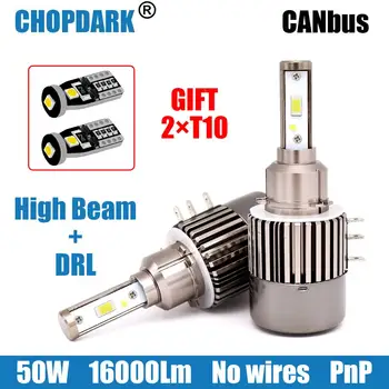 

H15 Car LED Headlight Hi beam Day time running light CANbus 16000LM 50W 6000K White DRLs For VW Golf 7 6 Mazda BMW Mercedes Ford