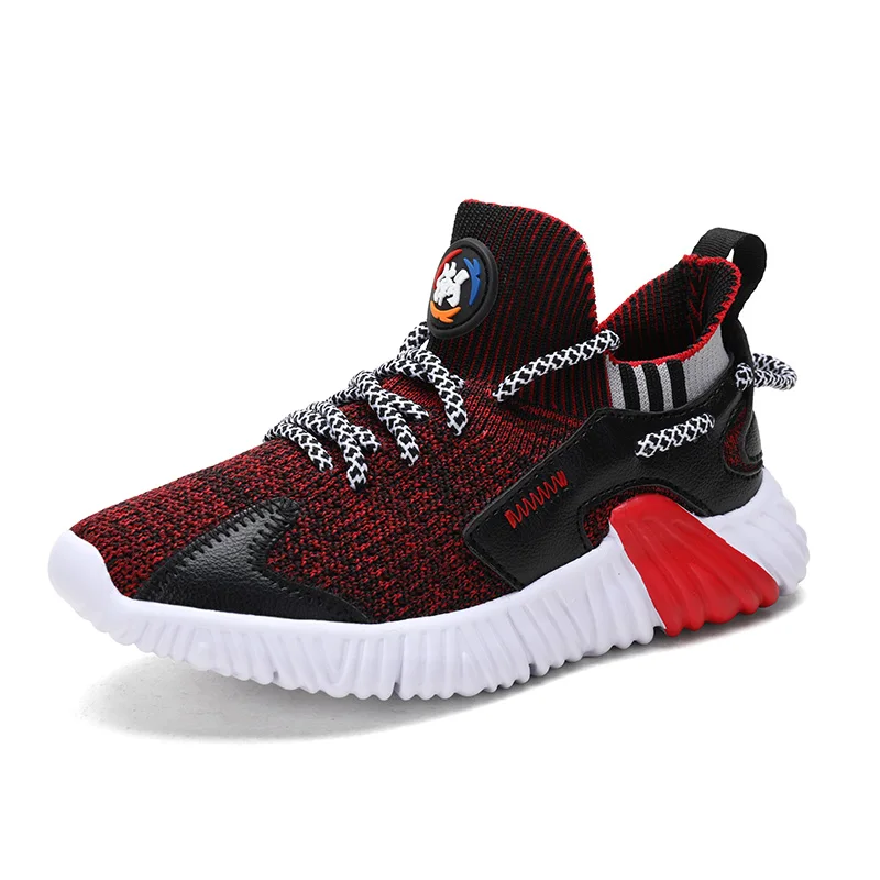 ULKNN BOY'S Athletic Shoes 2020 New Style Big Boy Casual Trend Versatile Anti-slip 12 Fly Woven Breathable Running SNEAKERS