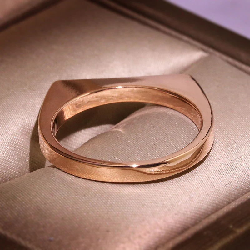 Простые и элегантные золотые, серебряные, розовые, золотые кольца на палец для женщин, высокое качество, вечерние ювелирные изделия для девушек, Женское кольцо, размер 6-10 Anel