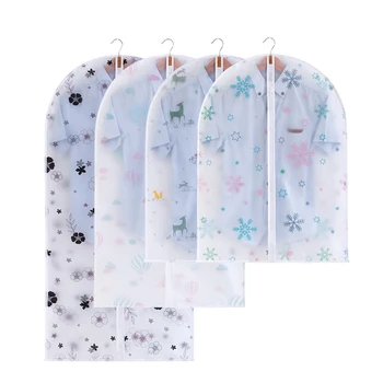 

Printing Dust proof Garment Cloth Storage Waterproof Suit Coat Hanging Organizer Hanging Garment Dress Clothes Suit
