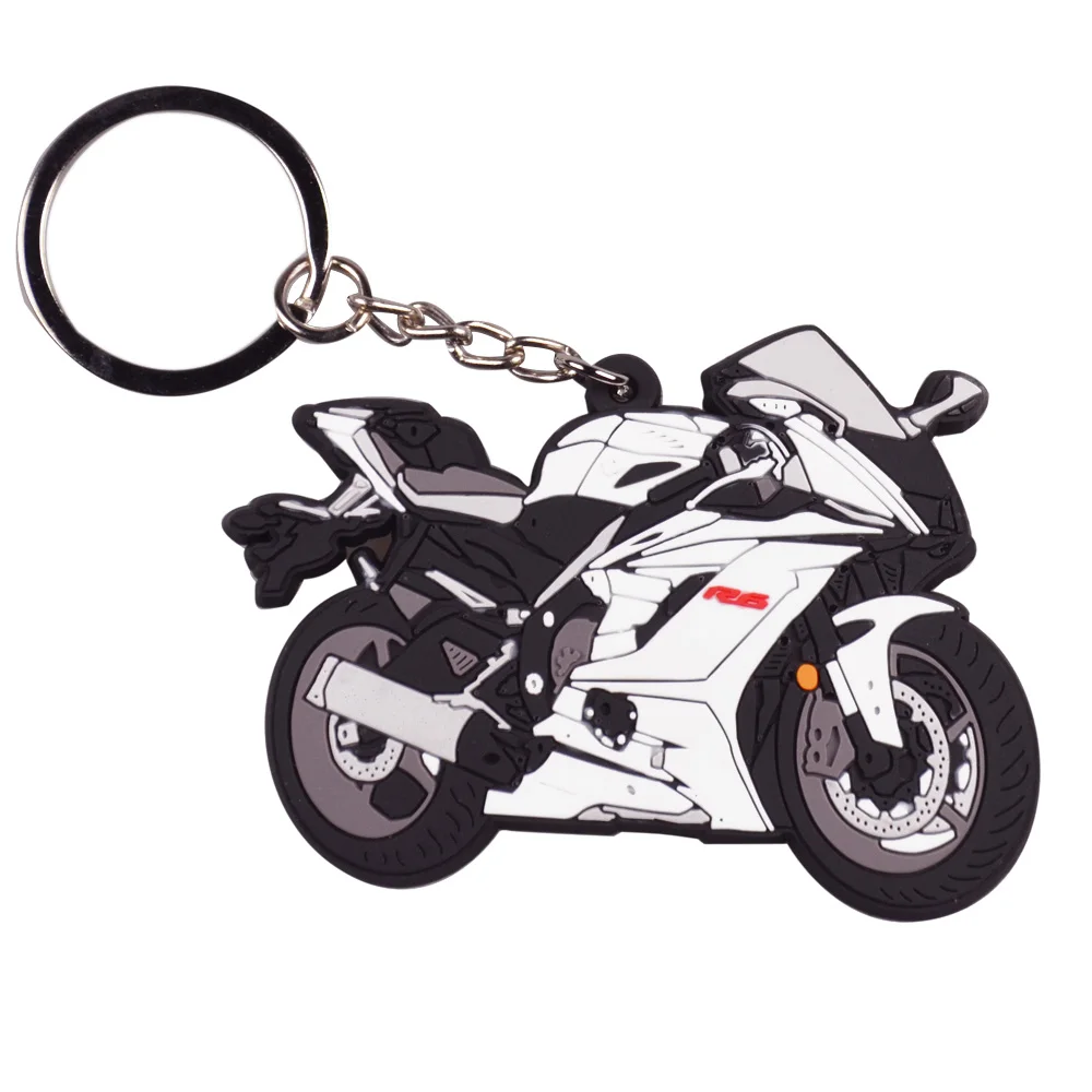 Recrist резиновый мотоцикл автомобильный брелок с кольцом-Стайлинг для CBR 1000RR мотоцикл крутой Автомобильный держатель для ключей - Название цвета: Коричневый