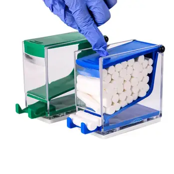 

2pcs Press Type Dentist Cotton Roll Dispenser Holder Box Storage Cotton Rolls Case