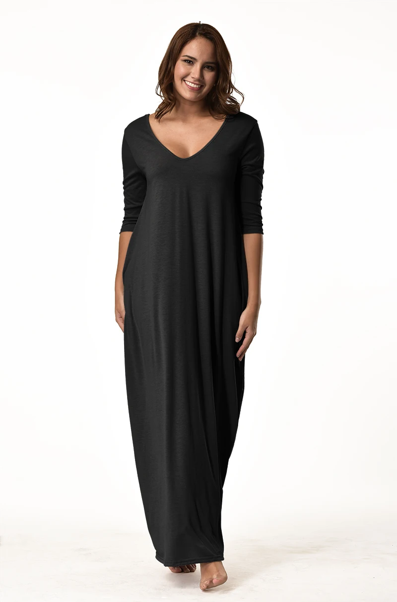 Cena Sukienki w stylu Hot luźne czysty kolor sukienka jesień i zima gorąca sprzedaż na co dzień duży rozmiar dla sukienka w dużym rozmiarze do kostek