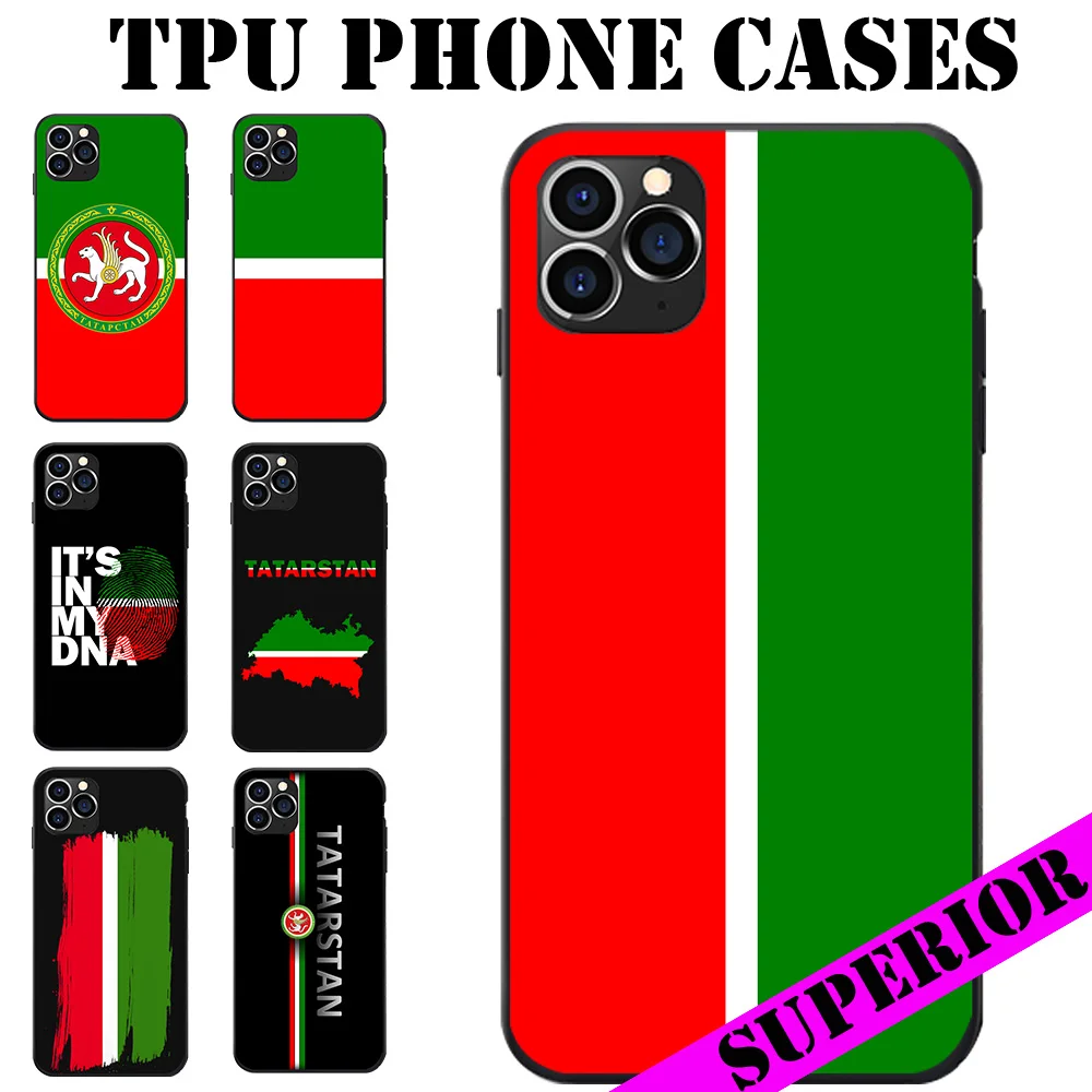 Для Huawei Honor Series 7 8 9 10 V20 S I A Pro Lite Татарстан Национальный флаг герб оружия мягкие ТПУ