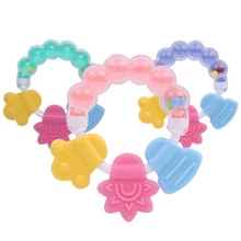Jouet de dentition en Silicone pour nouveau né, hochet, mordiller, cloche de lit, dessin animé, 1 pièce 