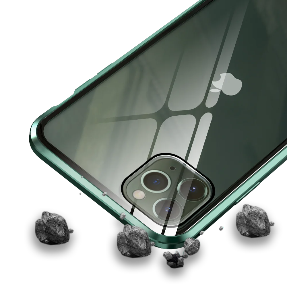 360 Полный Магнитный чехол для iphone 11 11pro MAX стеклянный чехол для iphone X XS XR MAX чехол Магнит Противоугонная закаленная стеклянная крышка