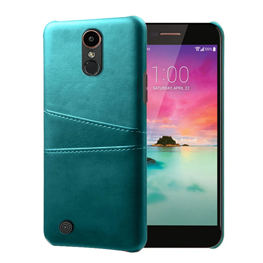 Кожаный держатель для карт чехол для телефона для LG Nexus 5X Q6 V10 V20 V30 V40 ThinQ V50 X Мощность 2 Мощность 2 K40 K20 K50 чехол для телефона - Цвет: Зеленый