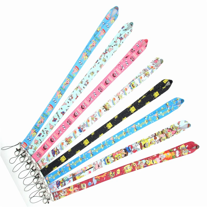 New style cartoon pattern mobile phone lanyard key rope lanyard neck lanyard rope hanging card badge gym key ring lanyard key