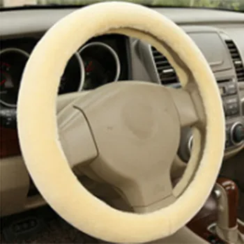 

Functional 38cm Soft Plush Car Steering Wheel Cover Universal Steering-wheel Warm Cover Car Styling Interior Accessories