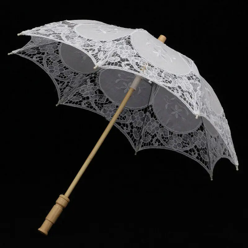 Dentelle Ombrelle De Fleur кружева Parapluie зонтик Блан Partie Mariage