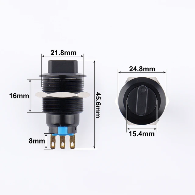 Interruptor de botón para coche, punto de luz LED de 16mm y 12V, sin cable  - AliExpress