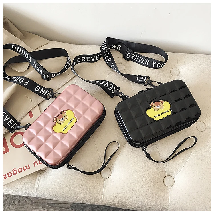 Cartoon Bag New Mini Suitcase Box Bag Small Fresh Messenger Bag Wide Shoulder Bag