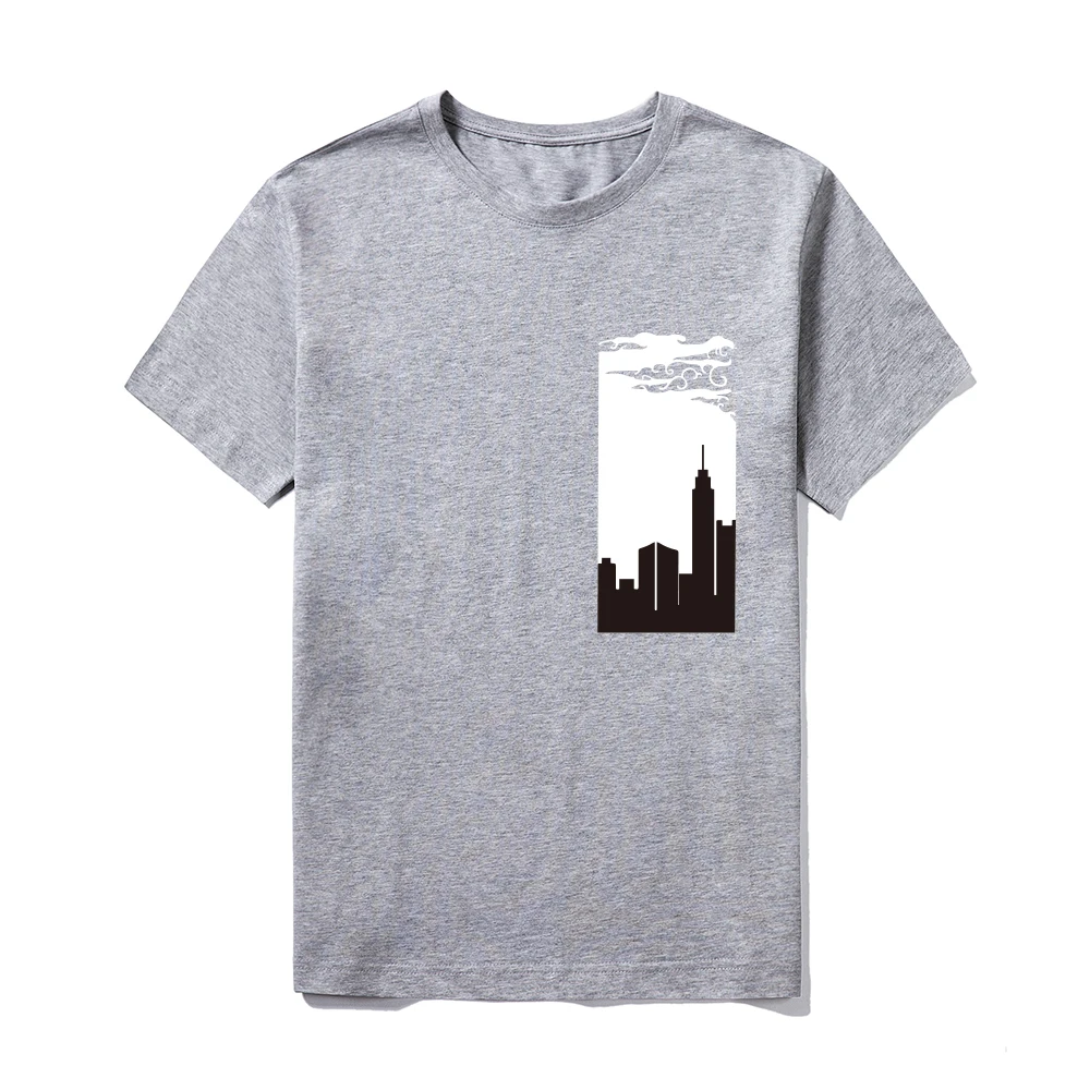Casual para hombre Camiseta diseño Simple de los hombres de impresión de camisetas de algodón de manga corta Camisa Streetwear correr de los hombres de la moda de ropa
