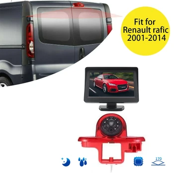 

170° Backup Rear View Camera Brake Light & 4.3Inch Monitor for Renault Trafic 2001-2014 Opel/Vaxhall Vivara Combo