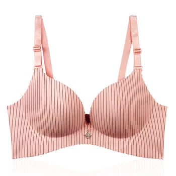 

Seamless Bras For Women Sexy Striped Bra Lingerie Push Up Brassiere A B Cup Wireless Breathable Bralette Soft Female Underwear