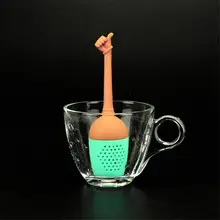 Filte жест ручной сигнала формы силиконовые в форме бабочки Чай Infuser Чай фильтр Кухня инструменты