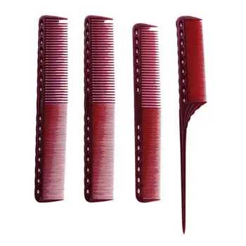 

4pcs/Set Dull Red Anti-Static Professional Comb Beauty Salon Styling Comb
