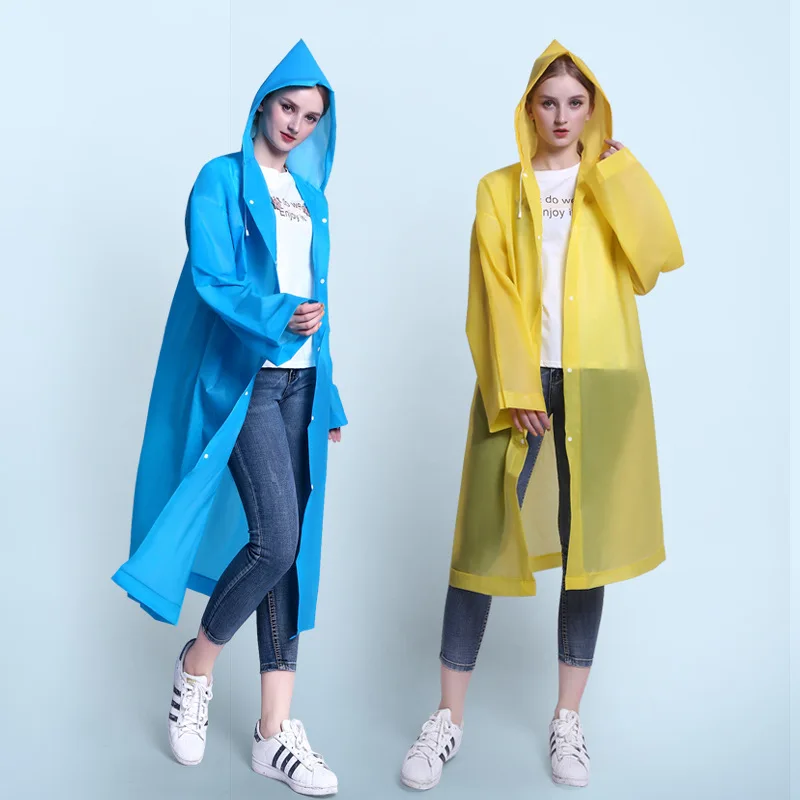 Overall Rain Coat Adult Motorcycle Rainwear Long Raincoat Women Waterproof Breathable Thick Cloak Plastic Trench Ponhco Outdoor