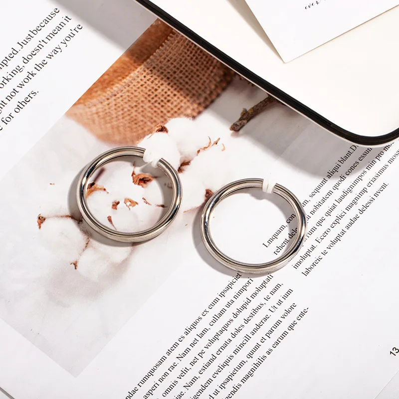 4cm silver WHOMEWHO золото полированный минималистичный Geo пирсинг кольцо серьги модные корейские вечерние минимализм хип-хоп ювелирные изделия Bijoux - Окраска металла: 4cm silver