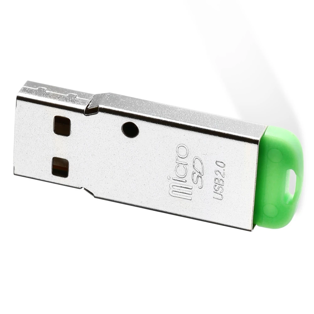 Мини металлический USB 2,0 микро SD/TF кард-ридер