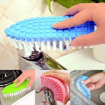 

Home Cleaning Tool Washing Tool Bendable Rust Kitchen Cleaning Brush Cleaner Toilet Pot Dishes Cleaning Brush