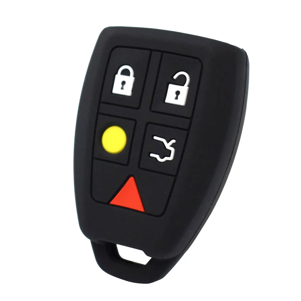 Silicone Remote Key Case Fob Shell Cover Skin Jacket Sleeve For Volvo C30 C70 S40 V50 2004-2007