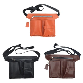 

Leather Hair Scissor Bag Clips Bag Hairdressing Barber Scissor Holsters Pouch Holder with Waist Shoulder Belt