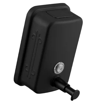

1Pc 500ML Stainless Steel Wall-mounted Soap Dispenser Soap Dispenser Box Manual Hand Sanitizer Bottle (Black)