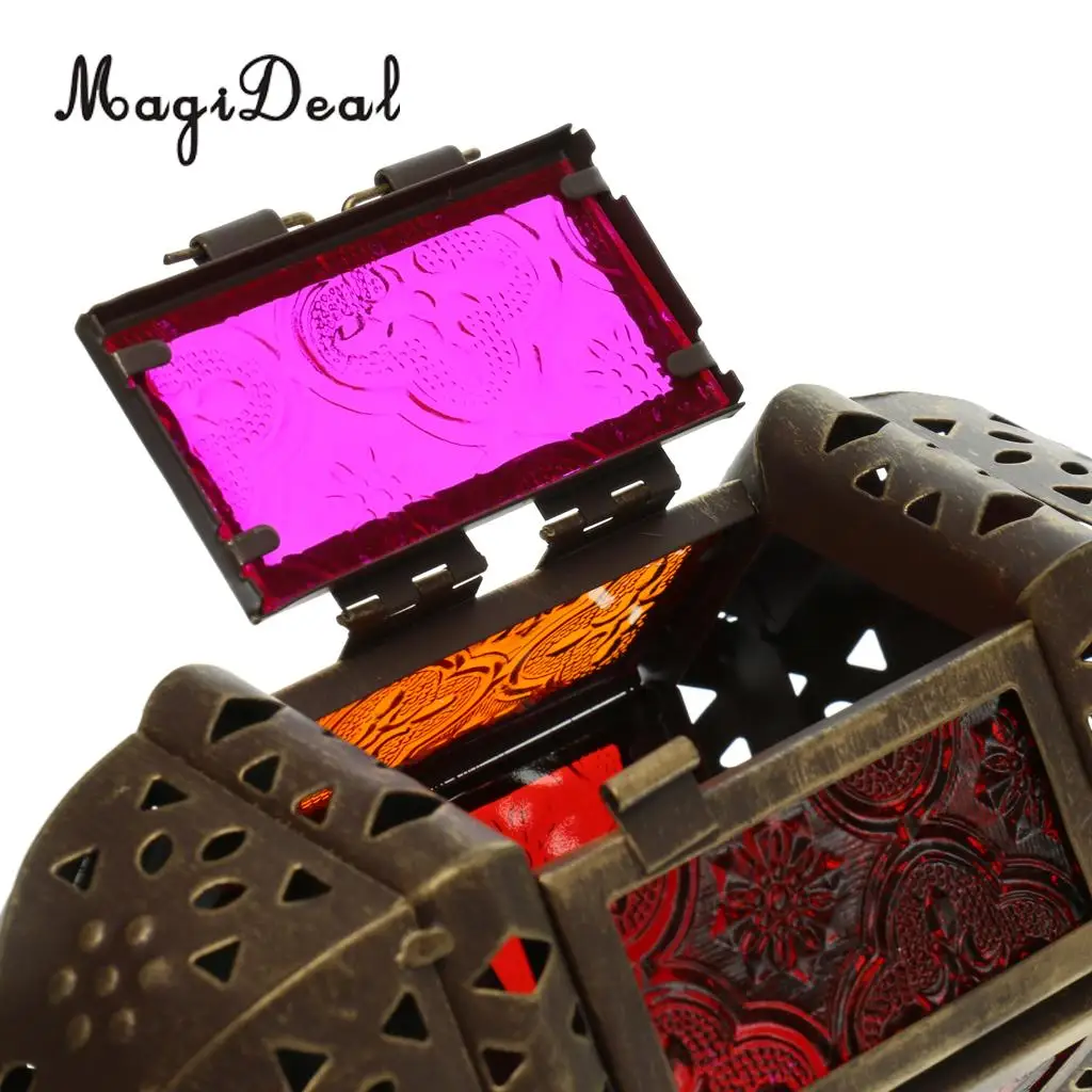 Moroccan Metal Hollow Hanging Candle Holder Decorative Candle Lantern Lamp With 66cm Chains, for Wedding Home Decor