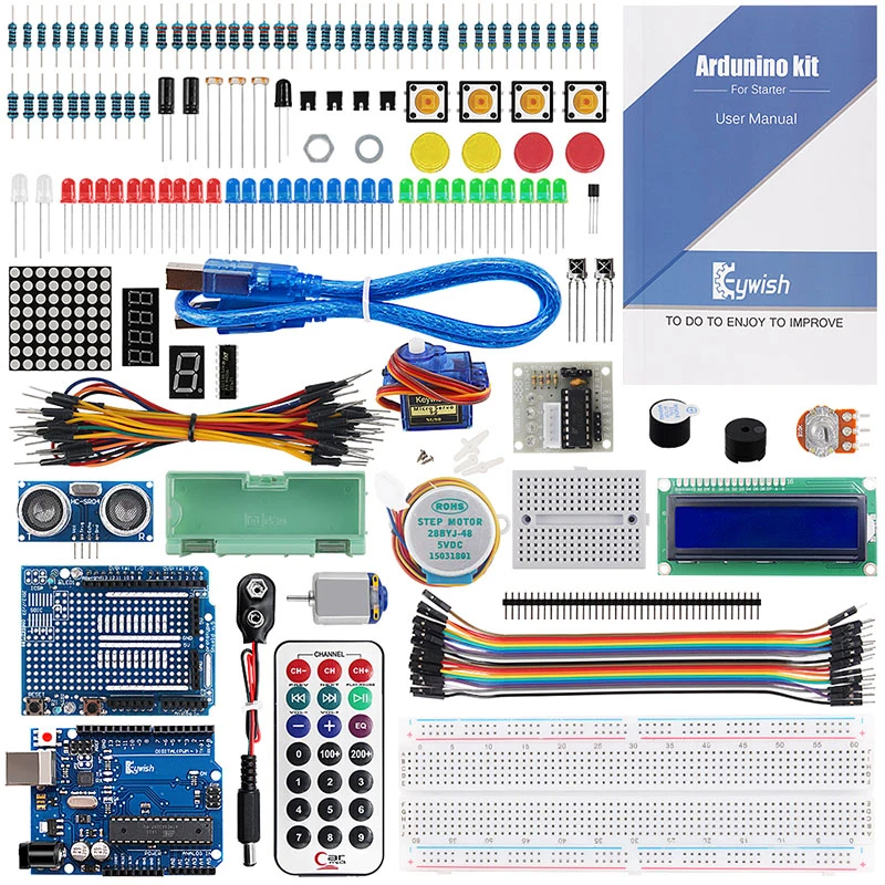 Keywish для Arduino R3 супер стартовый набор SG90 электронные проекты для начинающих с 70 страниц учебник 17 занятий